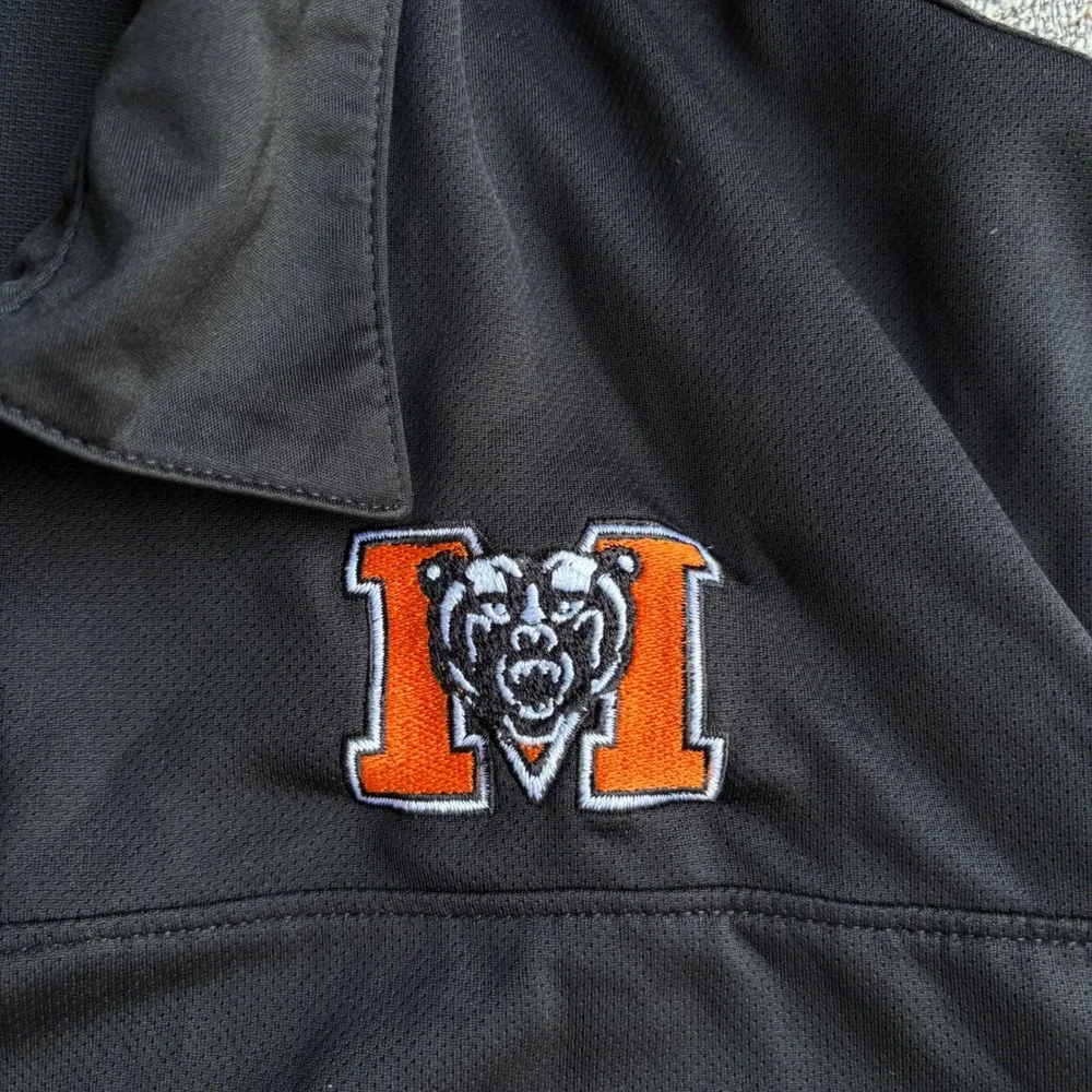 Mercer Bears Adidas Polo Shirt Men XL Black Climacool Short Sleeve Athletic Logo